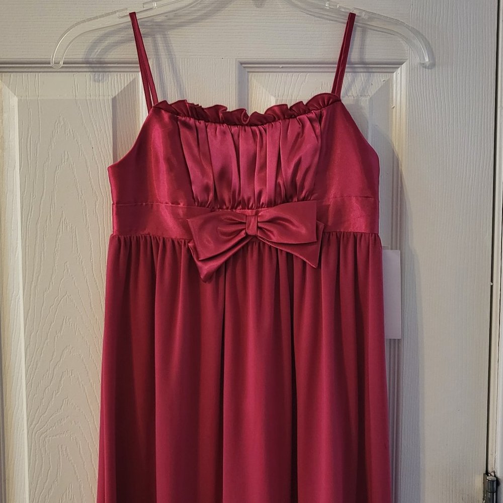 BNWT GORGEOUS SATIN BOW Jessica McClintock Girls Sz 8 Short Fancy Dress!… - Picture 10 of 11